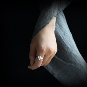 银之行S925银戒指女日韩版潮人个性复古风闺蜜食指指环学生清新