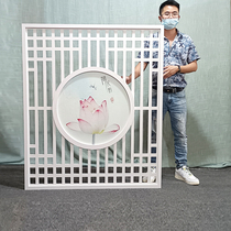 PVC hollow carved board Chinese ceiling lattice wood plastic board living room background wall MDF porch screen partition