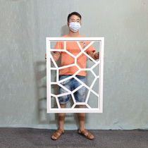 PVC solid wood through the flower cutout carved board lattice ceiling partition corridor aisle entrance living room decorative wood plastic panel