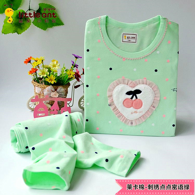 Yiyou kiến ​​nhỏ childrens đồ lót bộ nữ quần cotton mùa thu trong lớn nhỏ con kiến ​​Leka bông.