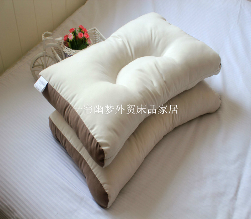 Soft high bullet cotton cervical pillow Neck pillow Child pillow 43*63 7cm