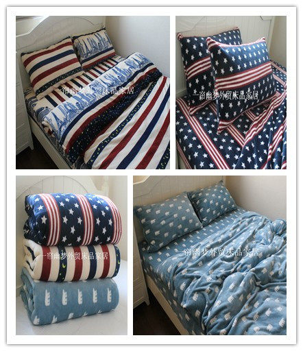 Heat double-sided flannel fluff autumn and winter double bed mattress cover 150*200 180*200