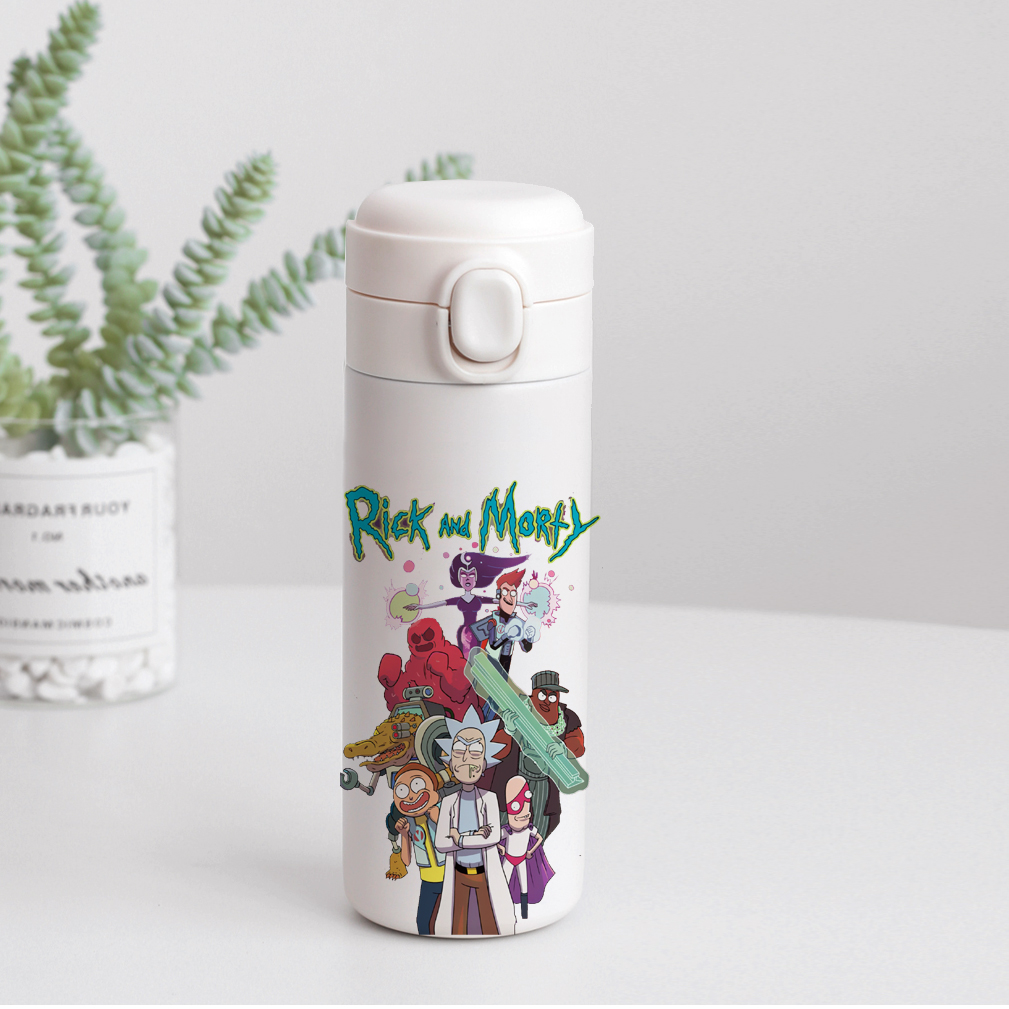 Rick and Morty animated the same straight drinking cup, stainless steel insulation cup printed water cup custom