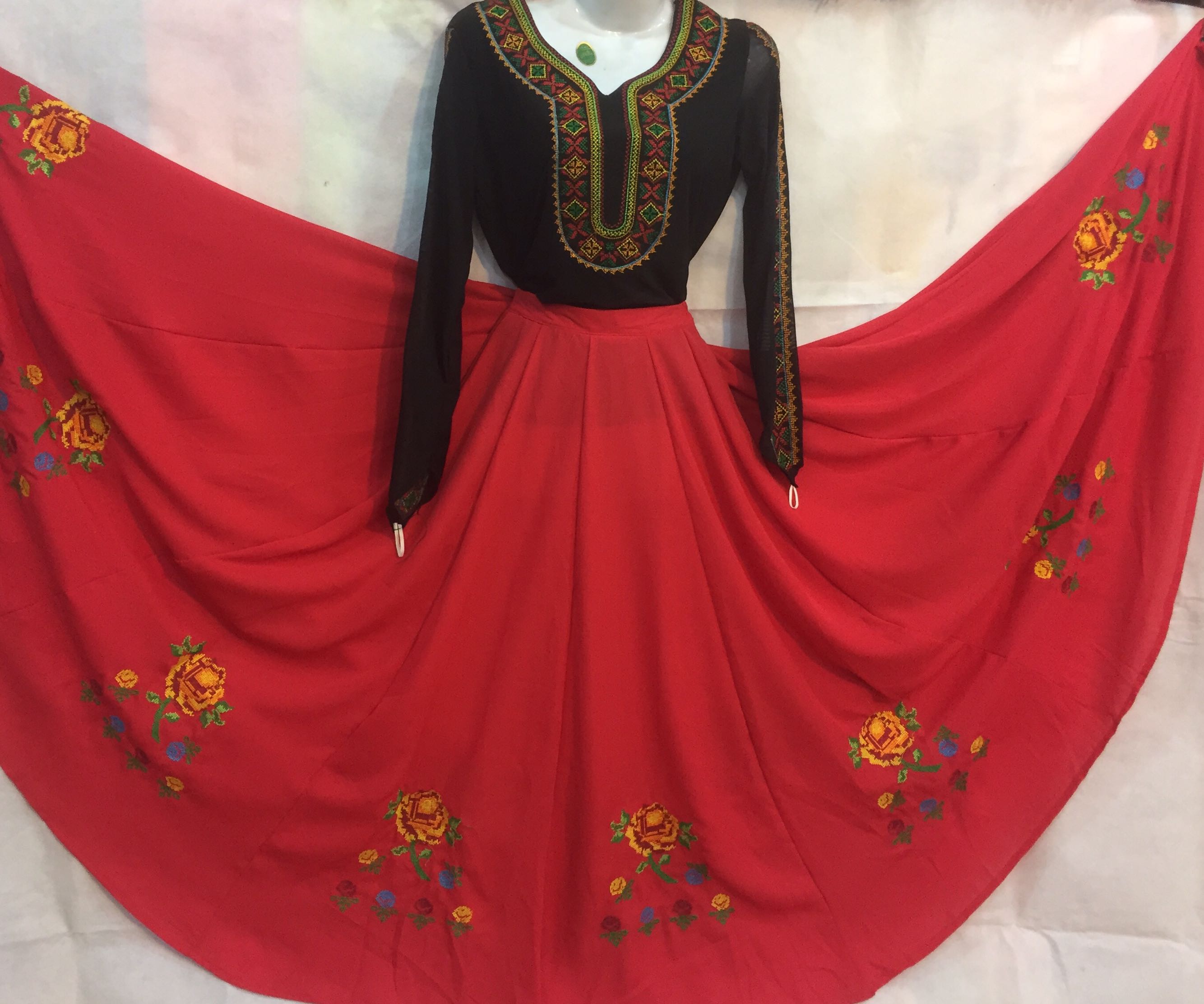 Square Dance Vivour Children's Clothing Blouse Dresses Embroidery Flowers Dance Suit Women 2017 New ethnic Wind Ties