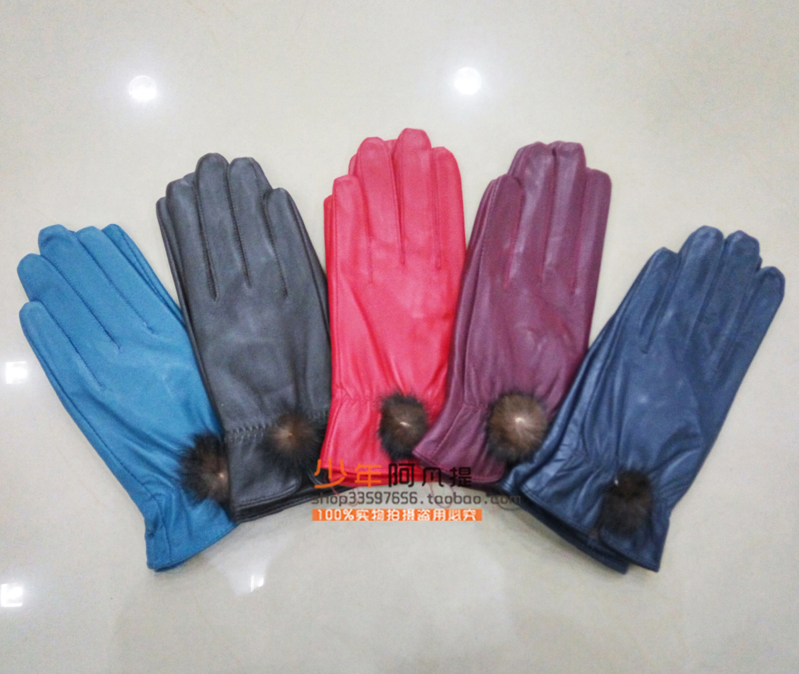 Xinjiang sheep leather genuine leather plus suede warm gloves for men and women winter bicycling and cold insulation anti-cold bicycling fashion