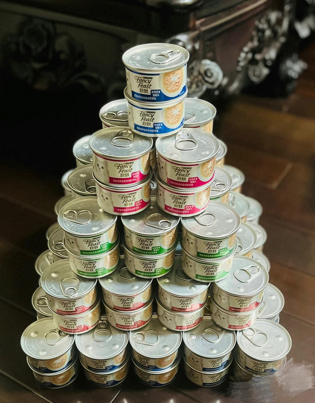 Slightly Flawed, No Original Box, 24 Cans * 80g, Premium White Golden Edition Kitten and Adult Cat Snacks, Main Food, Imported Nutritious Cat Canned Food