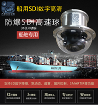 Marine ship dock with 316L stainless steel SDI digital high-definition anti-salt spray high speed spherical explosion protection camera
