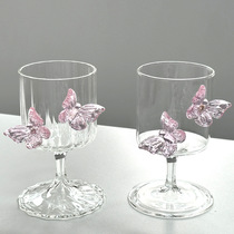 DOPOZONE original designer goblet ins high-value butterfly wine glass butterfly champagne glass cocktail