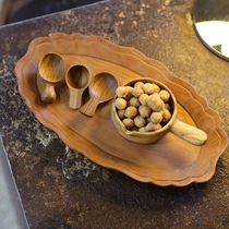 Chiang Mai teak coffee spoon Thai imported tableware mini teak spoon coffee bean snack bowl seasoning spoon