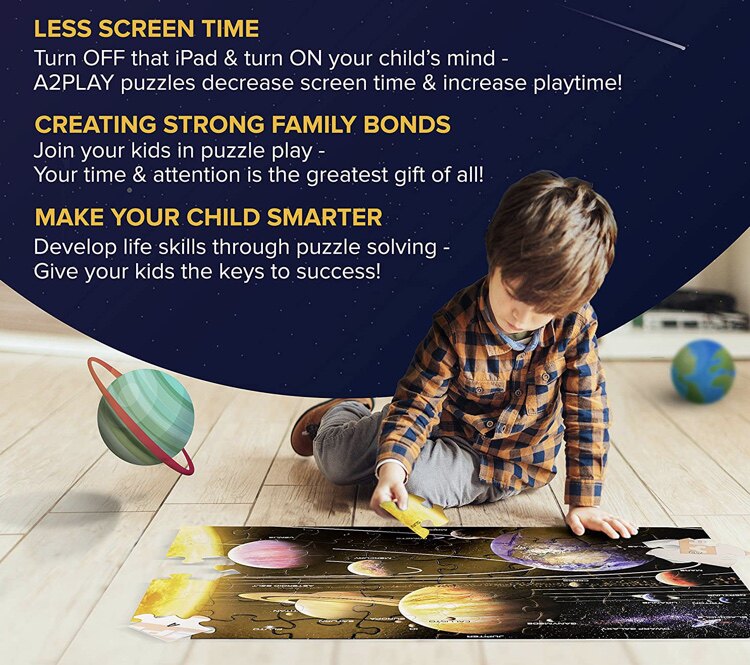 Игрушка 出口儿童大块入门拼图太阳系星球丛林动物主题玩具幼儿园离园礼物