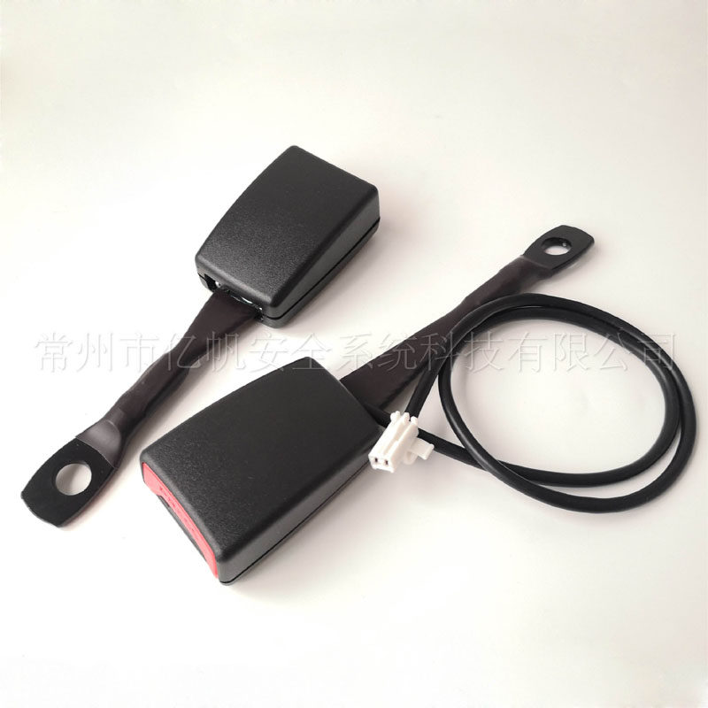 Car double wire rod seat belt card slot steel wire lock safety rope base main and auxiliary driver card seat slot