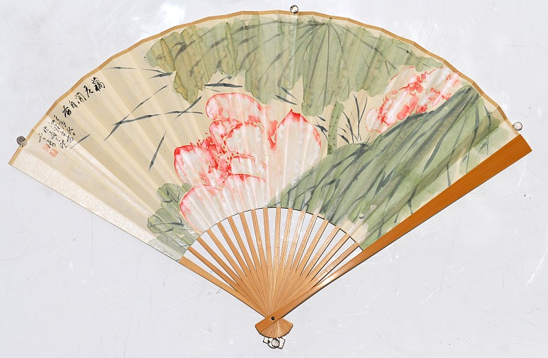 Mr. Jiang Liping, Sugong fan, folding fan, famous masters on the sea, Wumen, cursive, collection gifts