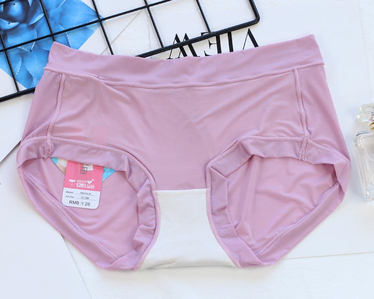 Đồ lót nữ bằng vải mềm bằng lụa mềm eo eo 31188 cao eo 31189 cotton kích thước lớn kháng khuẩn brief quần lót màu rắn quần lot