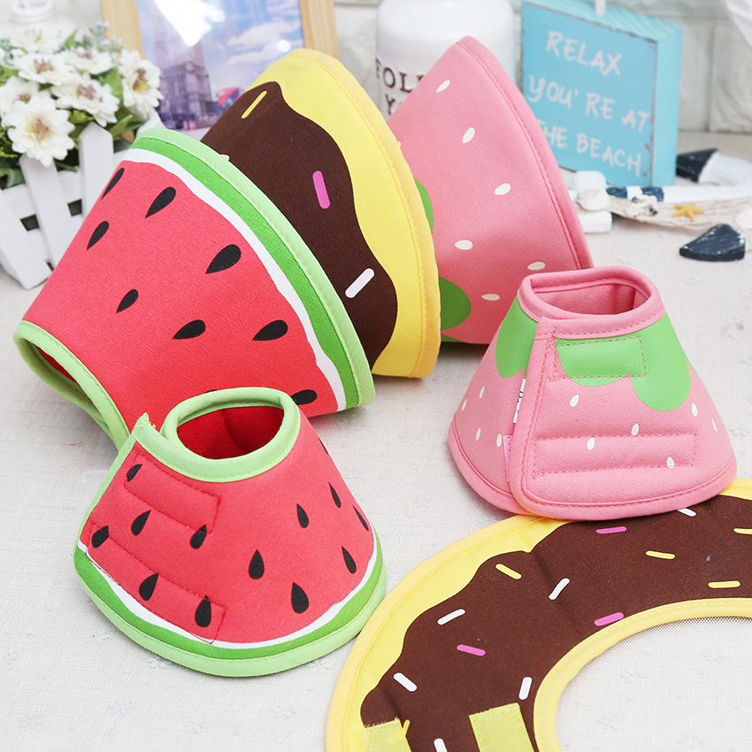 Hot Sell Pet Shield Fruit Doughnuts Elizabeth Circle Small and Medium Dog Dog Hooded Cat neck cover Anti-licking