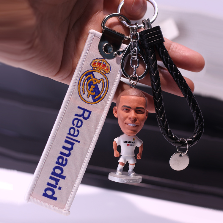 Football star doll keychain pendant Ronaldo fan souvenir Real Madrid backpack pendant gift