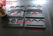 Hotel special leather conference coaster 3-hole tea cup holder water holder pen trough company high-level conference room supplies