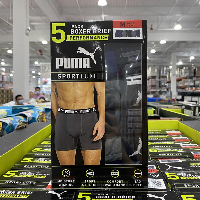 Shanghai Costco Purchase Puma Men's Underwear 5-Pack, Sporty Stretch Material, Skin-Friendly and Breathable Shanghai Costco Purchase Puma Men's Underwear 5-Pack, Sporty Stretch Material, Skin-Friendly and Breathable