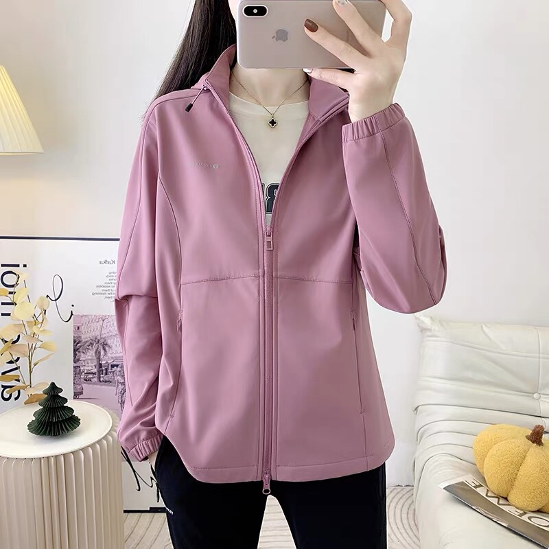 Outdoor Single-Layer Thin Spring, Summer and Autumn Jacket, Running Sports Breathable Waterproof Large Size Jacket, Soft Shell Mountaineering Jacket