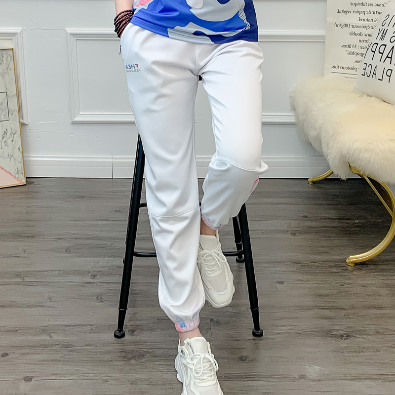Spring Autumn Season Speed Dry Pants Women Style Outdoor Long Pants Tightness Loose Slim Fit High Waist Pants Casual Running Fitness Bouquet Pants