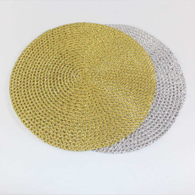 Round home dining table mat Nordic style PVC western food mat environmental protection table heat-resistant non-slip plate mat can be washed