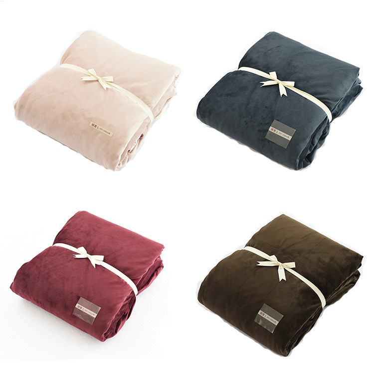 Day Ensemble Warm velvet Goose Down Quilt Cover Single Winter Pure Color Plus Suede Single Double Student Quilt 200x230