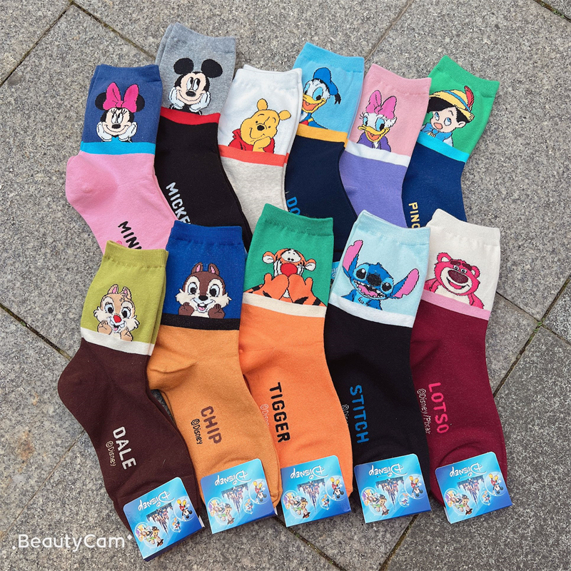 2022 Korean Dongdaemun Autumn and Winter New Cute Anime Cartoon Character Kiki Korean Style Women's Mid-Calf Socks