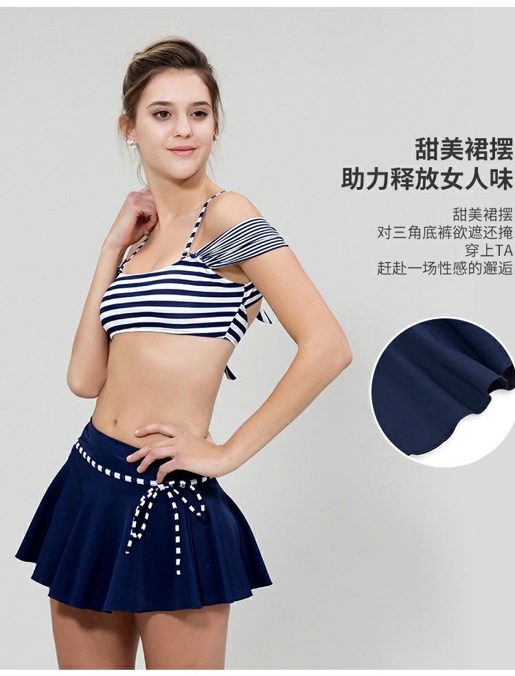 Hosa hosa váy chia áo tắm đồ bơi bảo thủ đồ bơi suối nước nóng tập hợp áo tắm chia 118111219 - Bộ đồ bơi hai mảnh 	bikini 2 mảnh màu trắng	