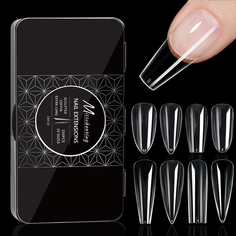 European and American Style Nail Tips, Transparent Nail Tips, Nail Form, Seamless Fake Nails, Boxed Coffin Nails, Cross-Border European and American Style Nail Tips, Transparent Nail Tips, Nail Form, Seamless Fake Nails, Boxed Coffin Nails, Cross-Border