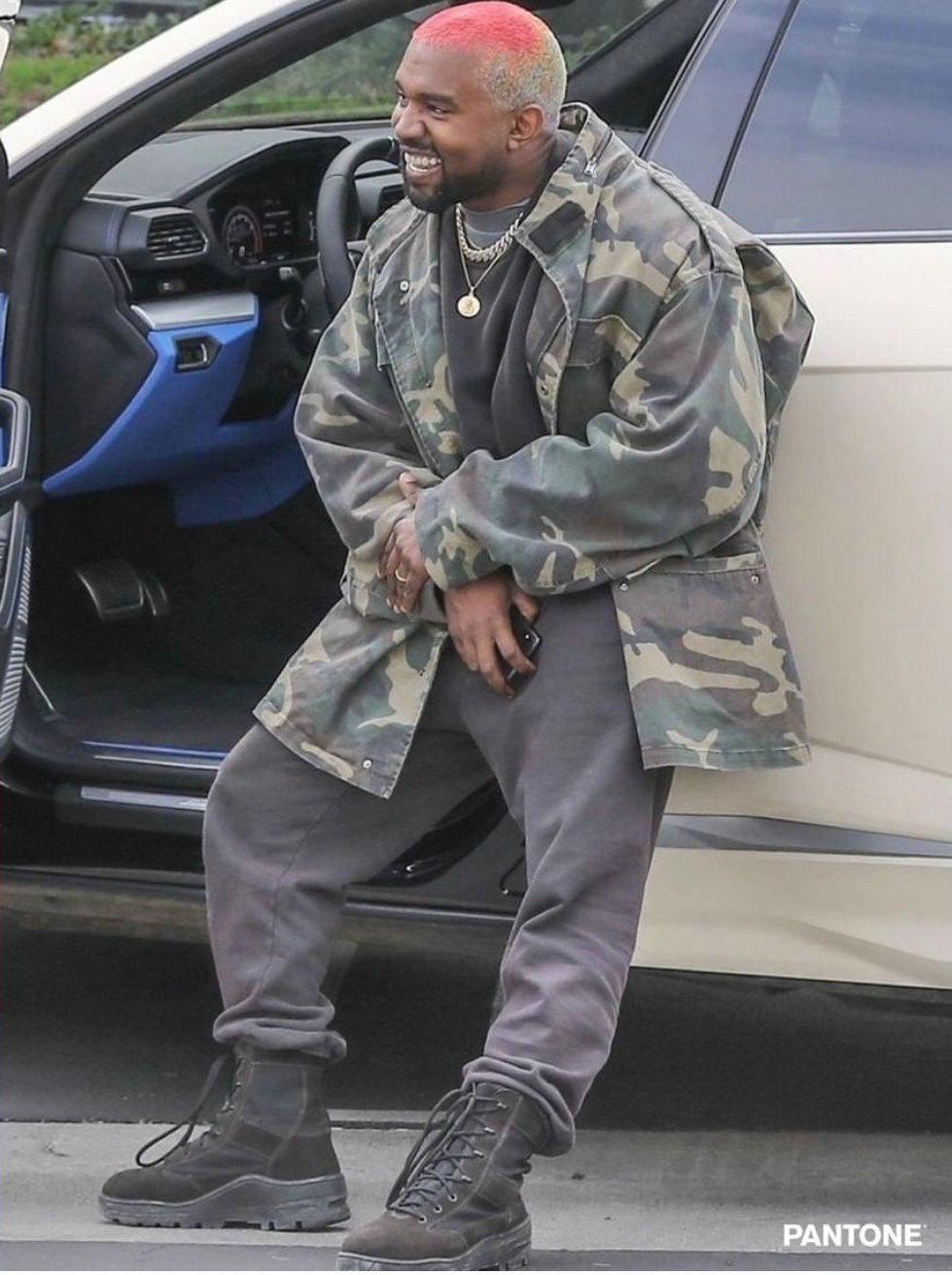 Текстура взрыв YEEZY SEASON 6 KANYE высокая улица земля цвет фонд мойка сделать старый брюки брюки 