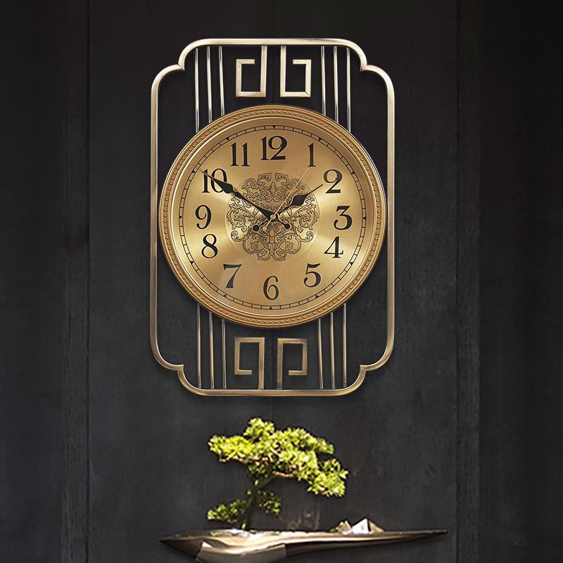 New Chinese Light Luxury Clock Hall Fashion Creative Mute Watch Clock Modern Personality Atmospheric Simple Household Watch