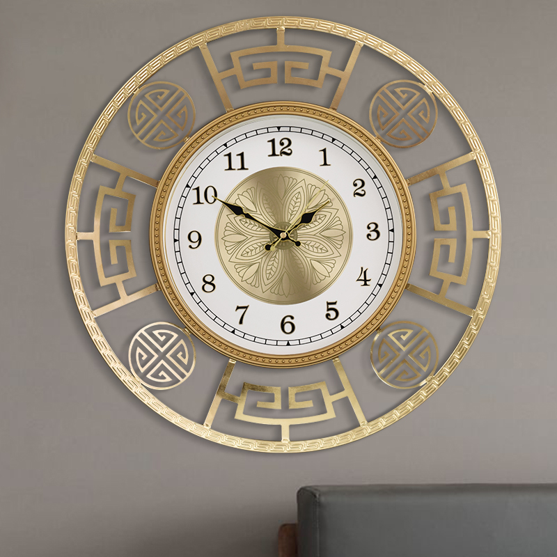 New Chinese creative fashion living room mute wall clock home era nostalgic atmosphere personality decoration wall watch clock