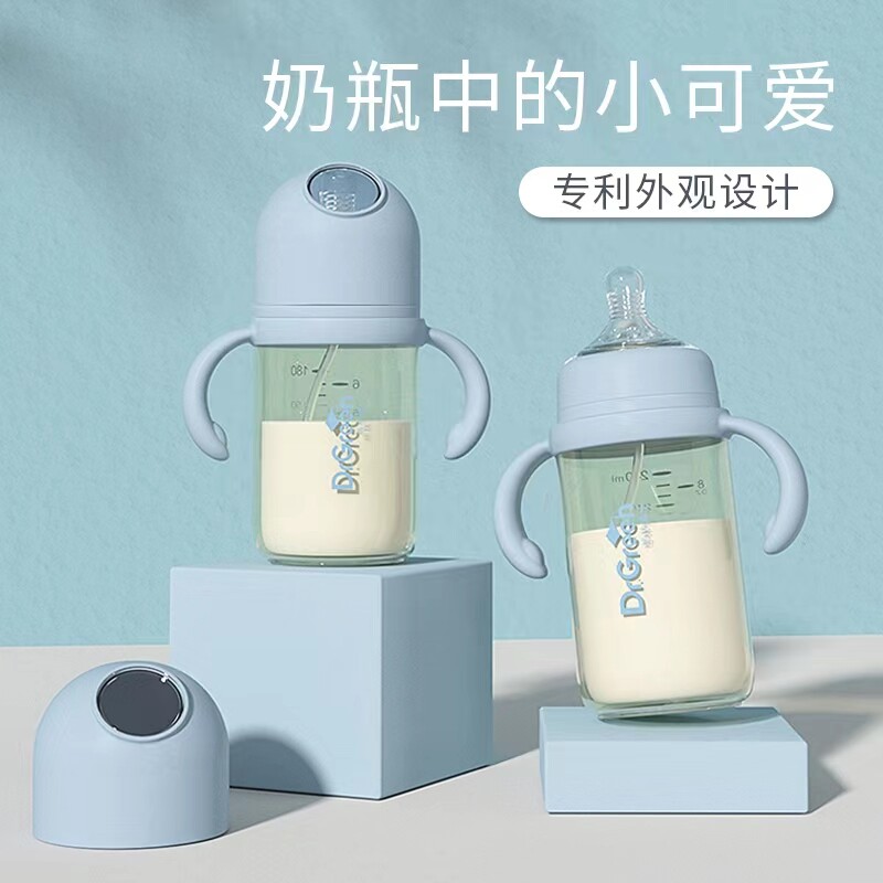 Dr. Green ppsu1 years 2 years old with straw bottle-bottle wide calibre resistant to fall newborn baby anti-flatulently large baby-Taobao
