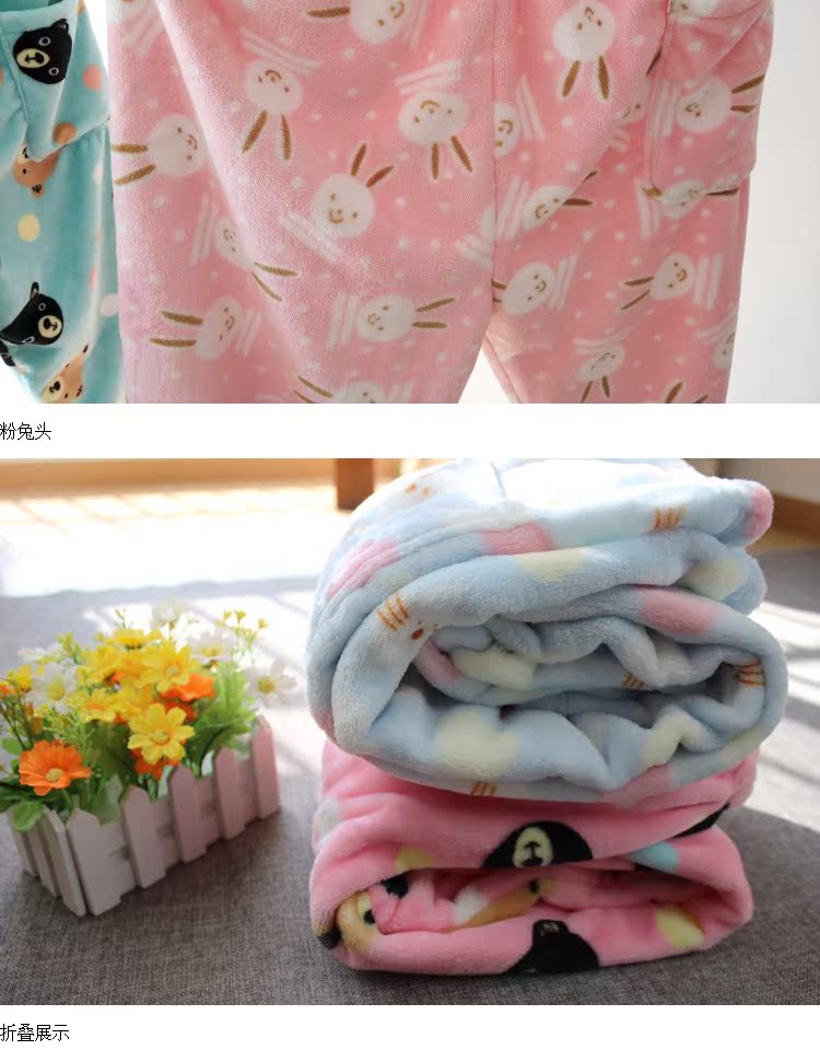 Phụ nữ mùa thu và mùa đông đồ ngủ flannel đơn quần quần lông cừu san hô quần quần ngủ nhà quần áo trung niên quần pyjama quần ngố nữ