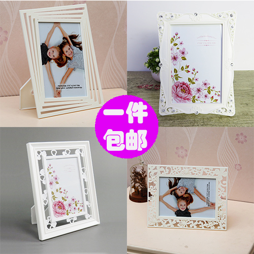 Photo frame swing table 7 inches brief desktop minimalist horizontal and vertical dual-use hanging wall European-style plastic picture frame photo wall