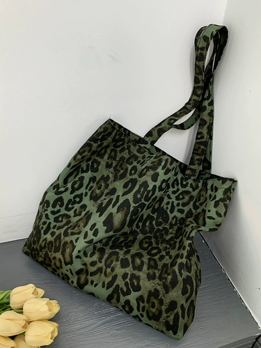 Зеленый летний шоппер, небольшая дизайнерская сумка на одно плечо, льняная сумка