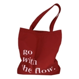 Брендовая японская красная сумка на одно плечо с буквами, изысканный портативный тканевый мешок, школьный рюкзак, в корейском стиле, простой и элегантный дизайн