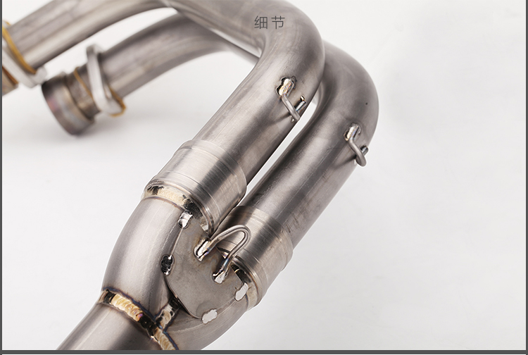 Xe máy thể thao sửa đổi xe Yamaha R3 hợp kim titan phần trước R25R30 kết nối đầy đủ phần ống xả sợi carbon phổ quát - Ống xả xe máy bô xe máy exciter 135
