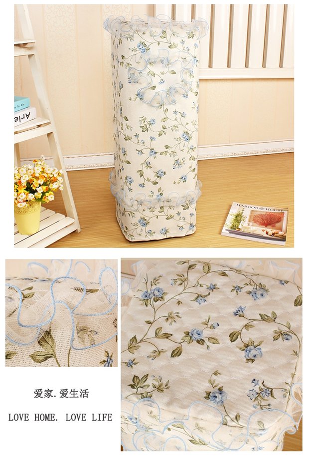Floral vườn kê không khí sạch hơn 2 Bụi thế hệ an toàn nắp bảo vệ có thể được tùy chỉnh tấm vải liệm quạt điều hòa không khí - Bảo vệ bụi áo điều hoà nhật bản