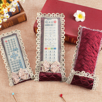 European lace embroidery remote control set-top box TV fabric remote control dust cover protective cover