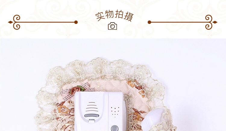Châu Âu cửa chuông cửa ban liên lạc đặt bao cao su bảo vệ vải liệm 2 thêu nắp điện thoại ren - Bảo vệ bụi áo trùm máy giặt cửa trước electrolux 10kg