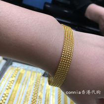 Hong Kong Chow Tai Foo Special cabinet 999 9 Gold bracelet new wide version of foot gold bracelet with invoice