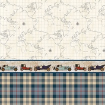 Nordic fashion childrens room Youth Wall Cloth World Map car boy bedroom room study wall cloth