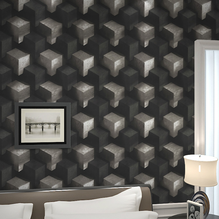 Modern Style Wallpaper Personality Creative Geometric Graphic Wallpaper Coffee Dining Room KTV Background Wall Clothing Shop Wallpaper