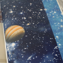 Outer Space Planet Universe Starry Sky Planet Wallpaper Ceiling Top Wallpaper Childrens Room Blue Theme Room Wallpaper