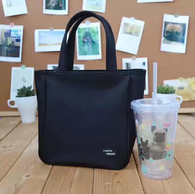 Japanese waterproof commuter cute lunch box tote bag lunch bag large capacity male and female students office workers with rice bag