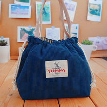 New Cute Day Series Lunch Box Bags Hand Lunches Bag Drawing Rope Students With Rice Bag Thickened Small Build Capacity