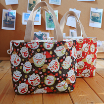 Japanese cute insulated waterproof lunch box Bento bag handbag cute summer drawstring students office workers women with rice bags