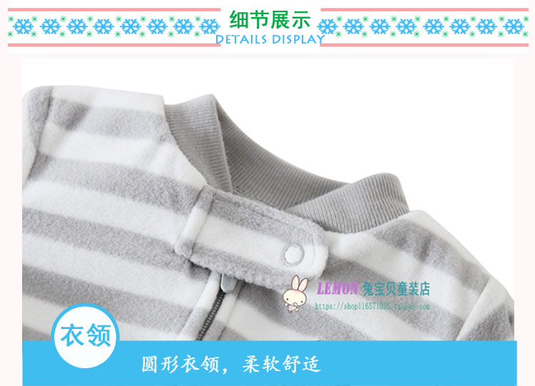 Babyiesies mùa xuân em bé ra khỏi gói quần áo romper lông cừu dài tay dày quần áo ấm sleepsuit trẻ em