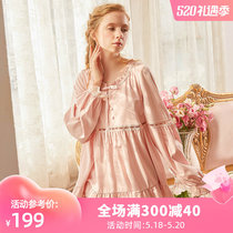 Dust Xi Original Pyjamas Woman Spring Autumn Long Sleeves Pants Pure Color Suit Loose Comfort And Casual Palace Wind Cotton Home Clothes