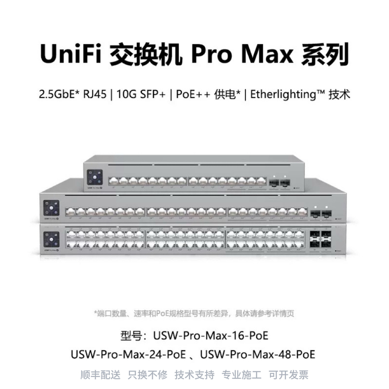 Usw Pro Max 16 / 24 / 48 Poe Switch 3-Layer 2.5g 10g Uplink Poe++ Ubnt